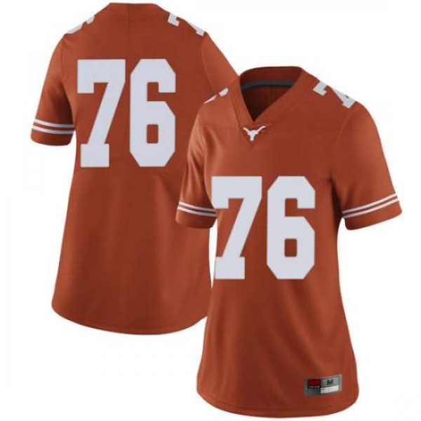 Womens Texas Longhorns #76 Reese Moore Limited College Jersey Orange
